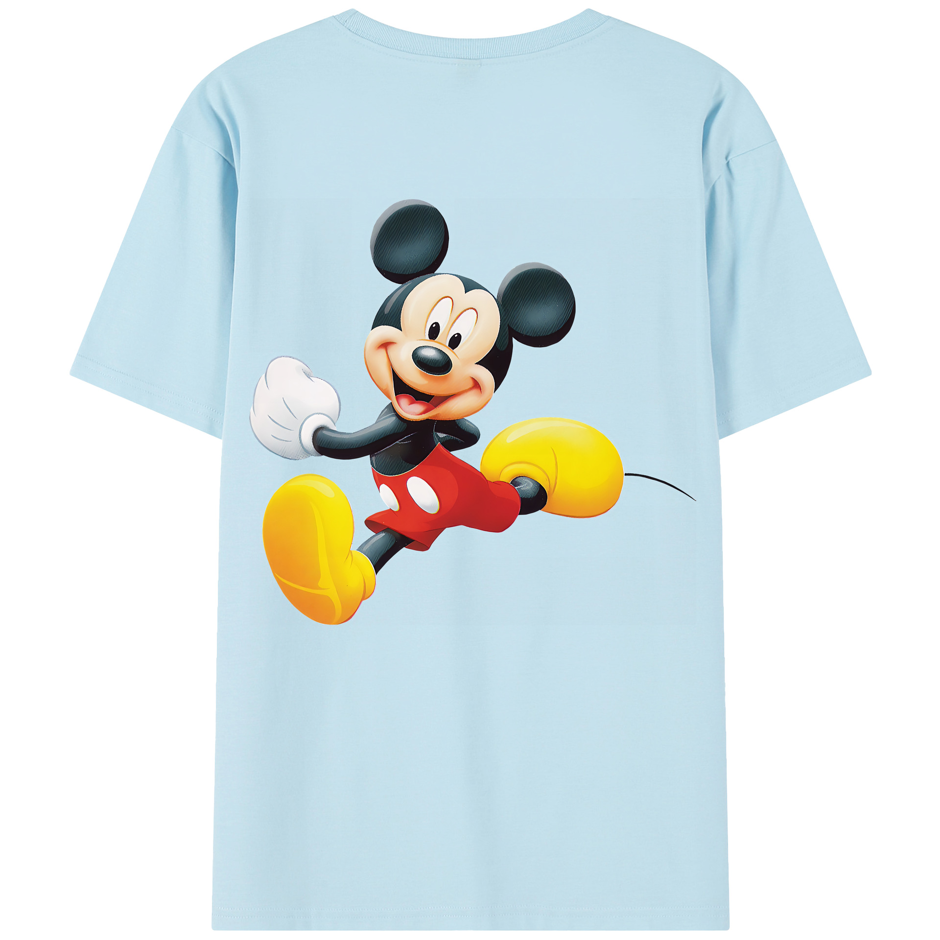 （画像用） ミッキーマウス Mickey Mouse 綿100％半袖Tシャツ（背面プリント）